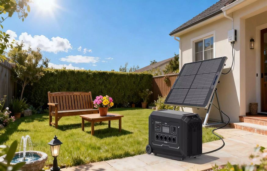 portable power generator with solar